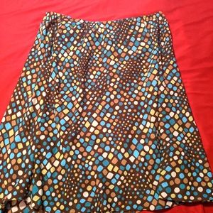 Plus size polka dot skirt